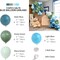 Slate Blue Balloon Arch Kit,Baby Blue Light Green Balloons for Baby Shower Boy Birthday Party Backdrop Decoration,Pastel Seaside Balloon Garland Arch